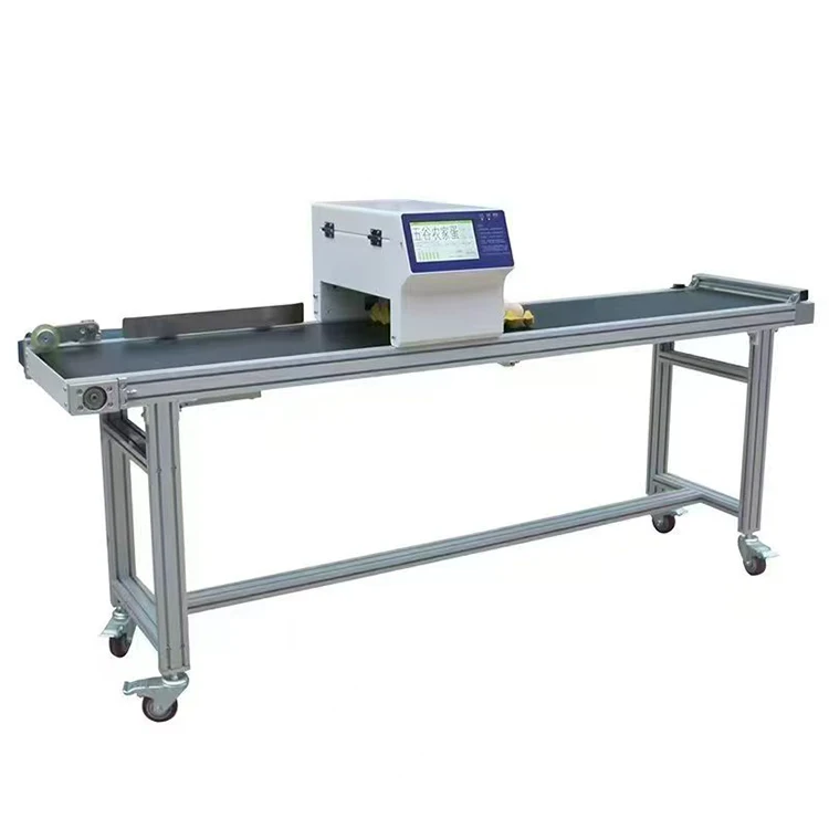High-Speed 6 Print Head Egg Inkjet Coding Machine Conveyor New Condition Automatic Grade 600dpi For Flex Competitive Price