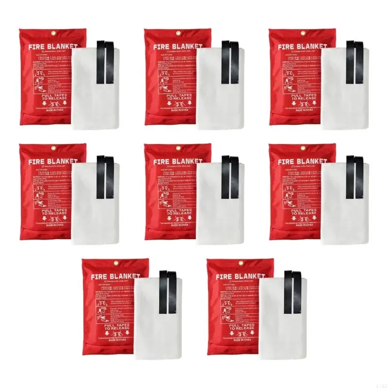 Emergency Blanket with Pull Bands, Glass Fiber Fabric in Hanging for Kitchens, Campsites and Recreation Vehicles K1KF