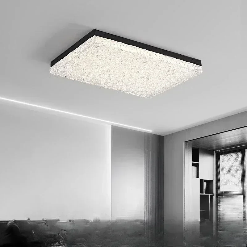 Luz de salón minimalista italiana de un diseñador Luz de dormitorio rectangular ultrabrillante de alta gama