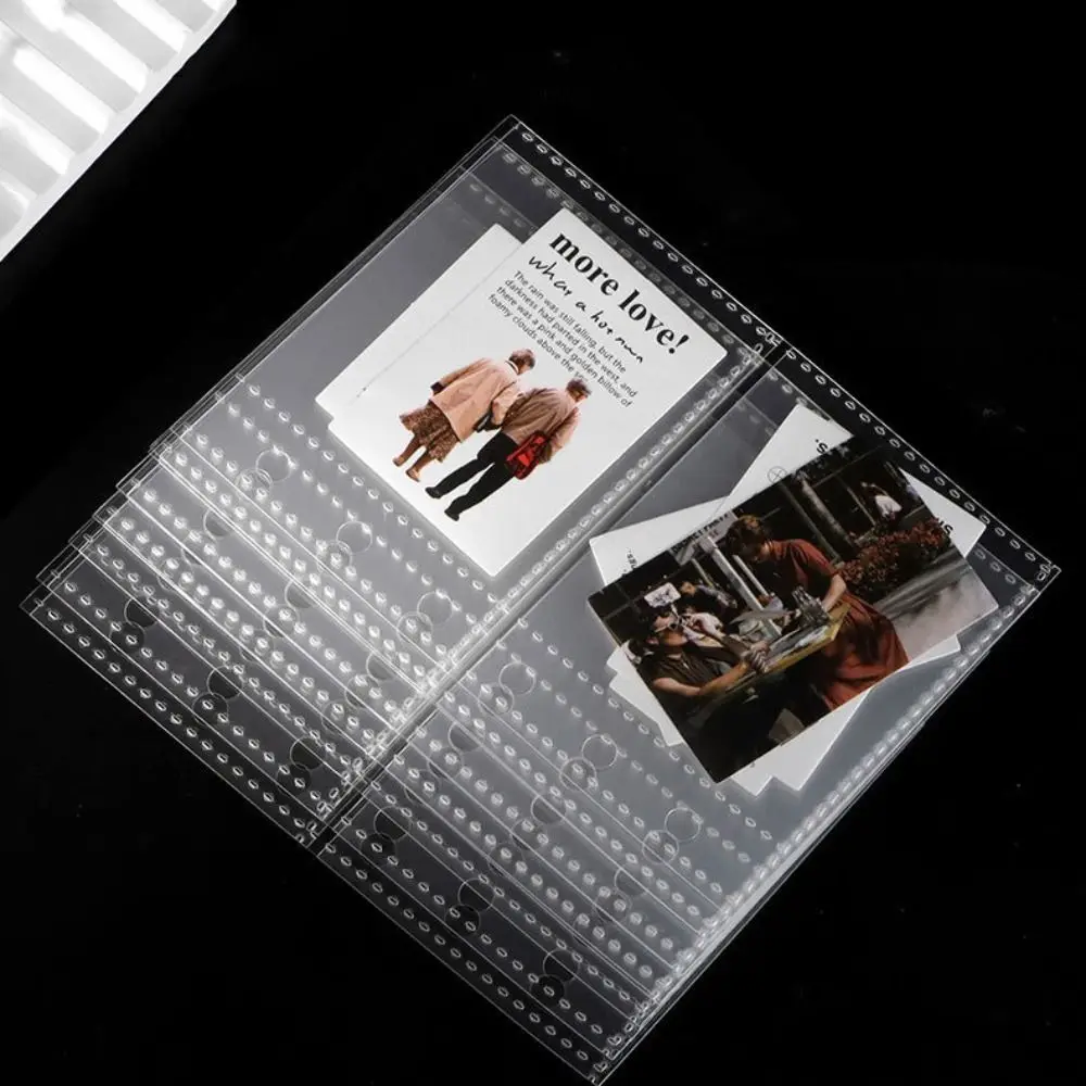 Inner Page Card Binder A7 Photocard Binder Sheets Transparent PP Acid Free Photo Album Refill Pages Photo Album Sleeves
