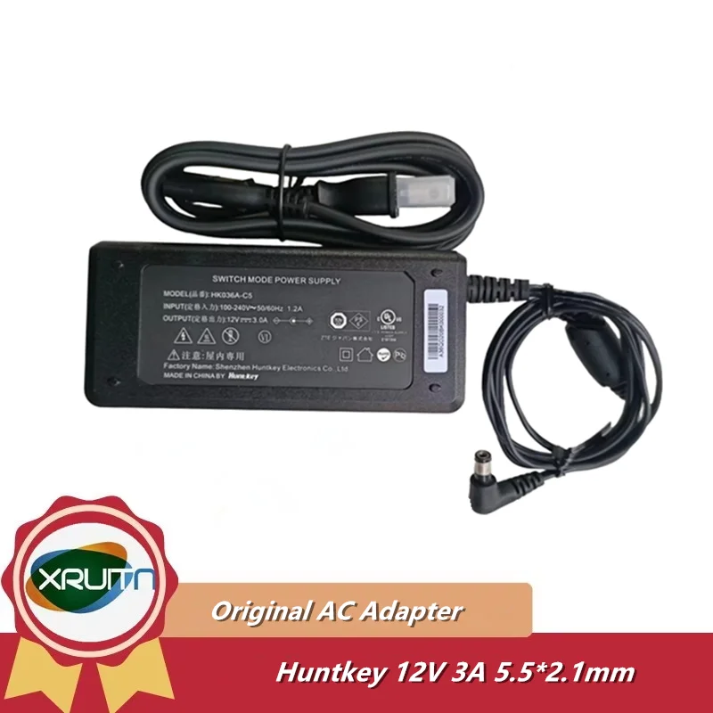 

Оригинальный импульсный источник питания Huntkey HK036A-C5, 12 В, 3 А, 5,5*2,1 мм, адаптер переменного тока, зарядное устройство