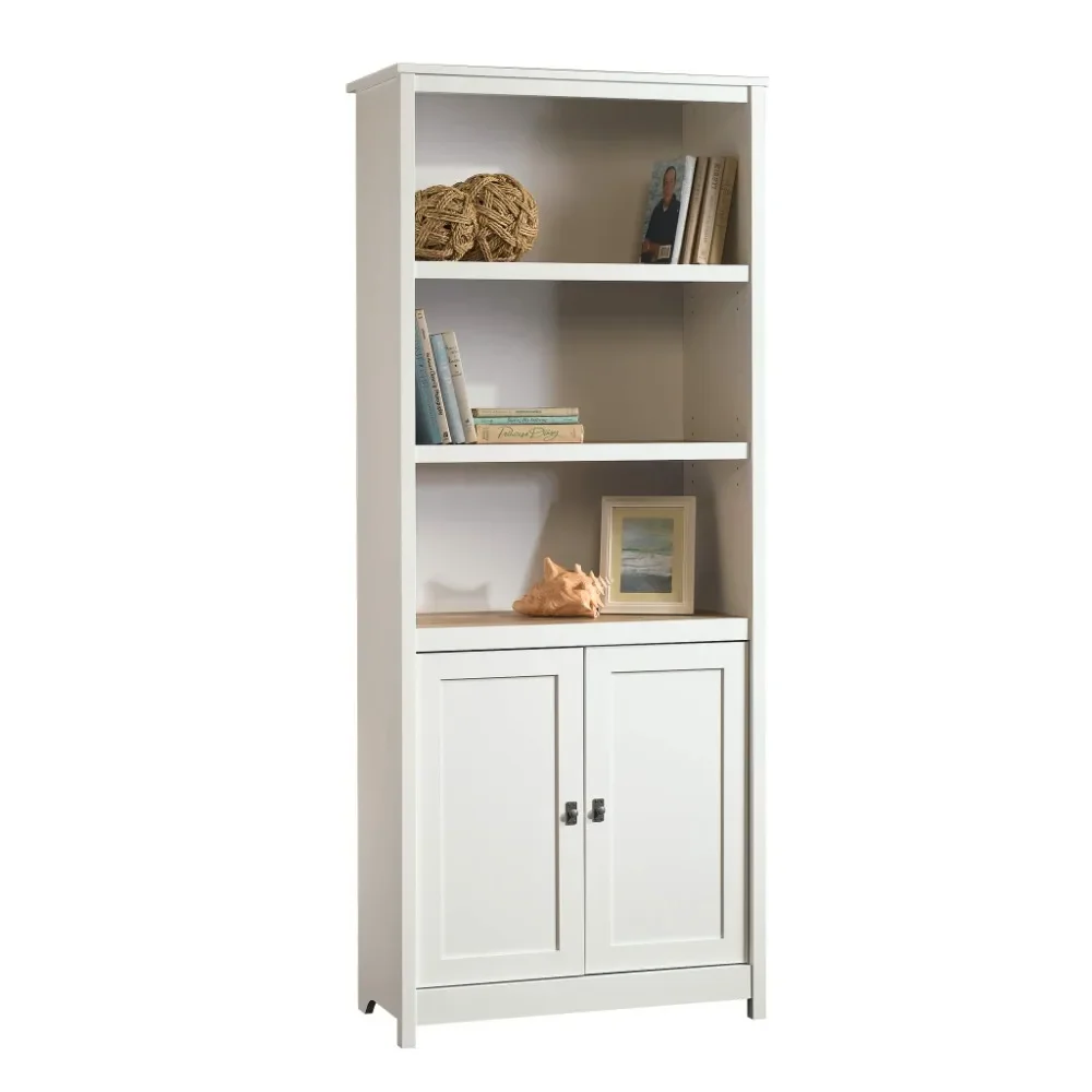 New Tall Bookcase with 2 Shaker Doors, 14.5