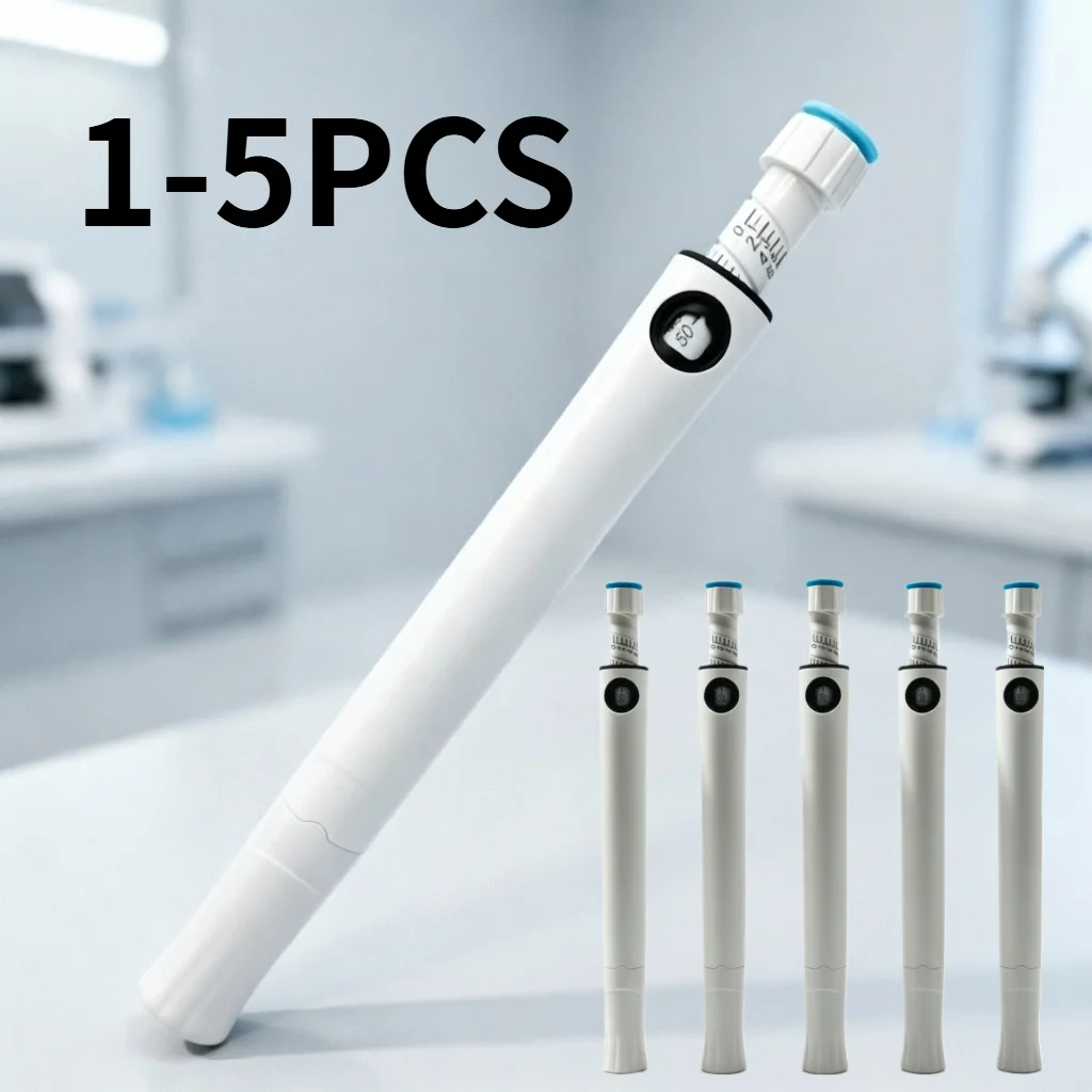 1-5PCS D7 50IU Disposable Dual-Chamber Insulin Injector Pen Sterile Single Use Accurate Precise Dosing Diabetes Injection Pen