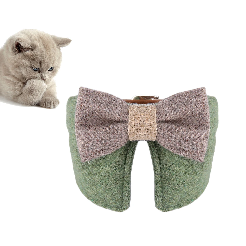 

Kitten Collar Easy to Fix Pet Accessory Cat Necklace Bow Tie Non-fading Animal Stylish