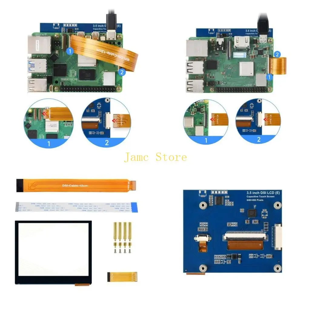 LX0B Multiple Touch Support 3.5inch Capacitive Touchscreens 640x480 Resolution IPS Panel Clear Images And Text