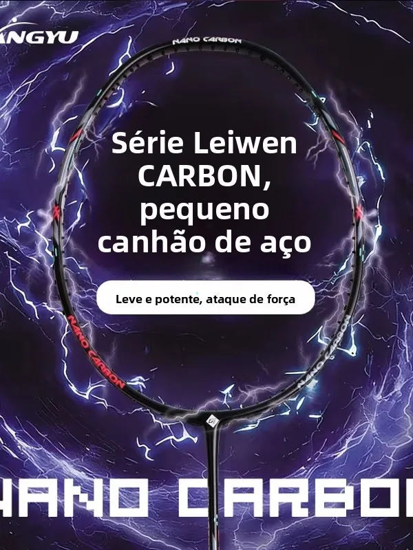 raquette-de-badminton-thunder-cannon-en-fibre-de-carbone-integrale-ultra-durable-legere-pour-l'entrainement-offensif-des-joueurs-avances