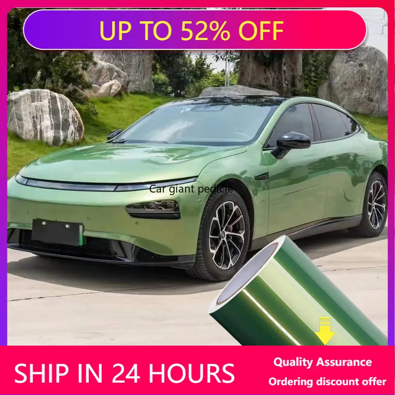 

Gloss Emerald Green Car Wrap Film Auto Plastic Auto Plastic Assurance Air passage pattern Stickers Covering Foil Air