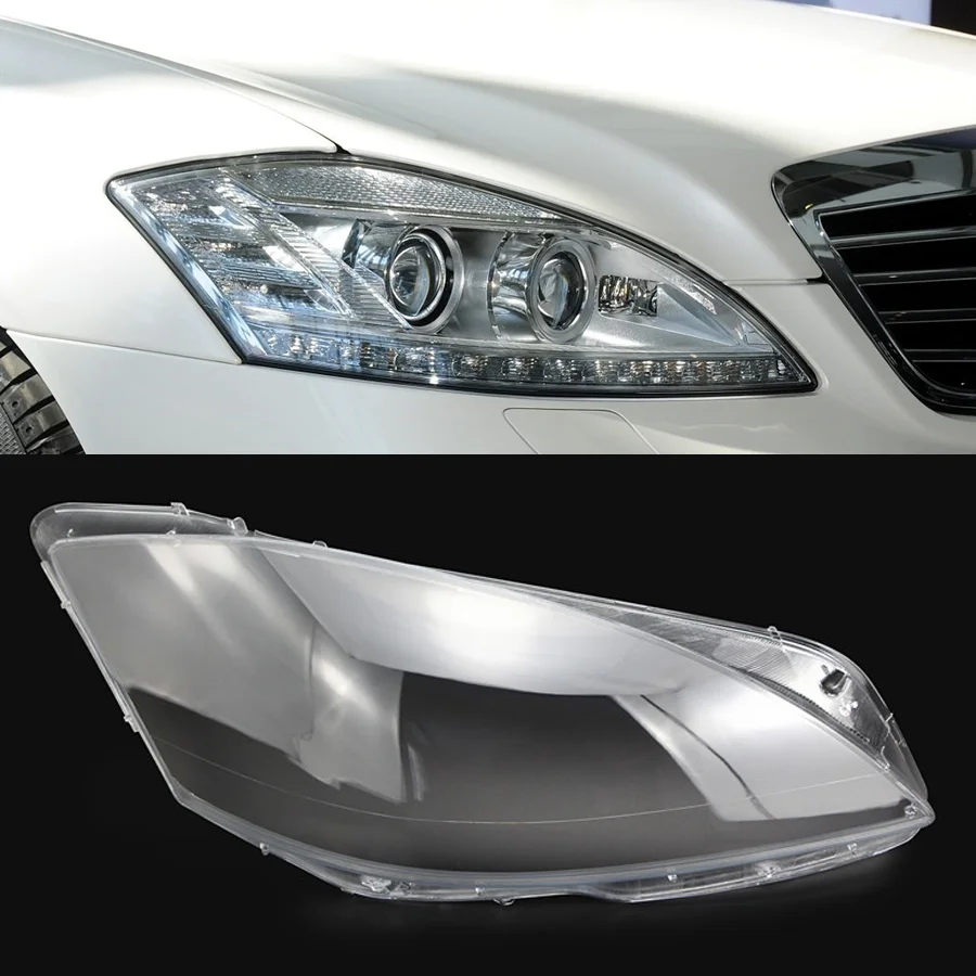 1Pc Car Headlight Headlamp Light Glass Lens Case Auto Shell Cover For Benz S-Class W221 S280 S300 S350 S500 2010 2011 2012 2013