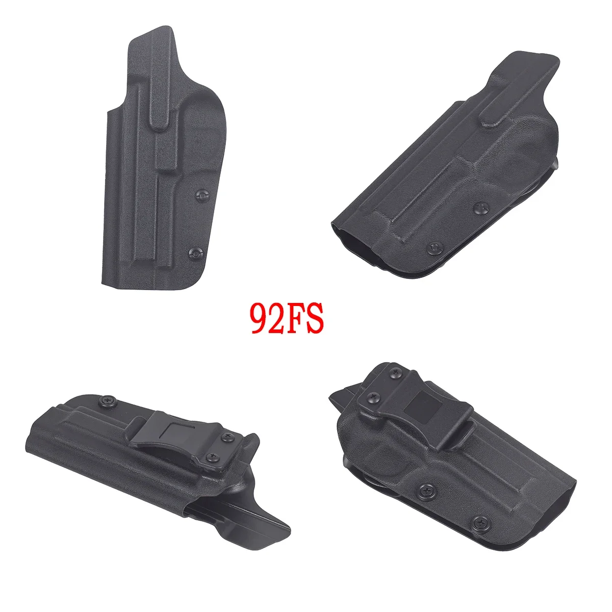 전술 IWB Kydex 홀스터 베레트 92fs G26 cz p07 제리코 941 월터 PPQ TH9 MP40 내부 허리띠 은폐 캐리 홀스터