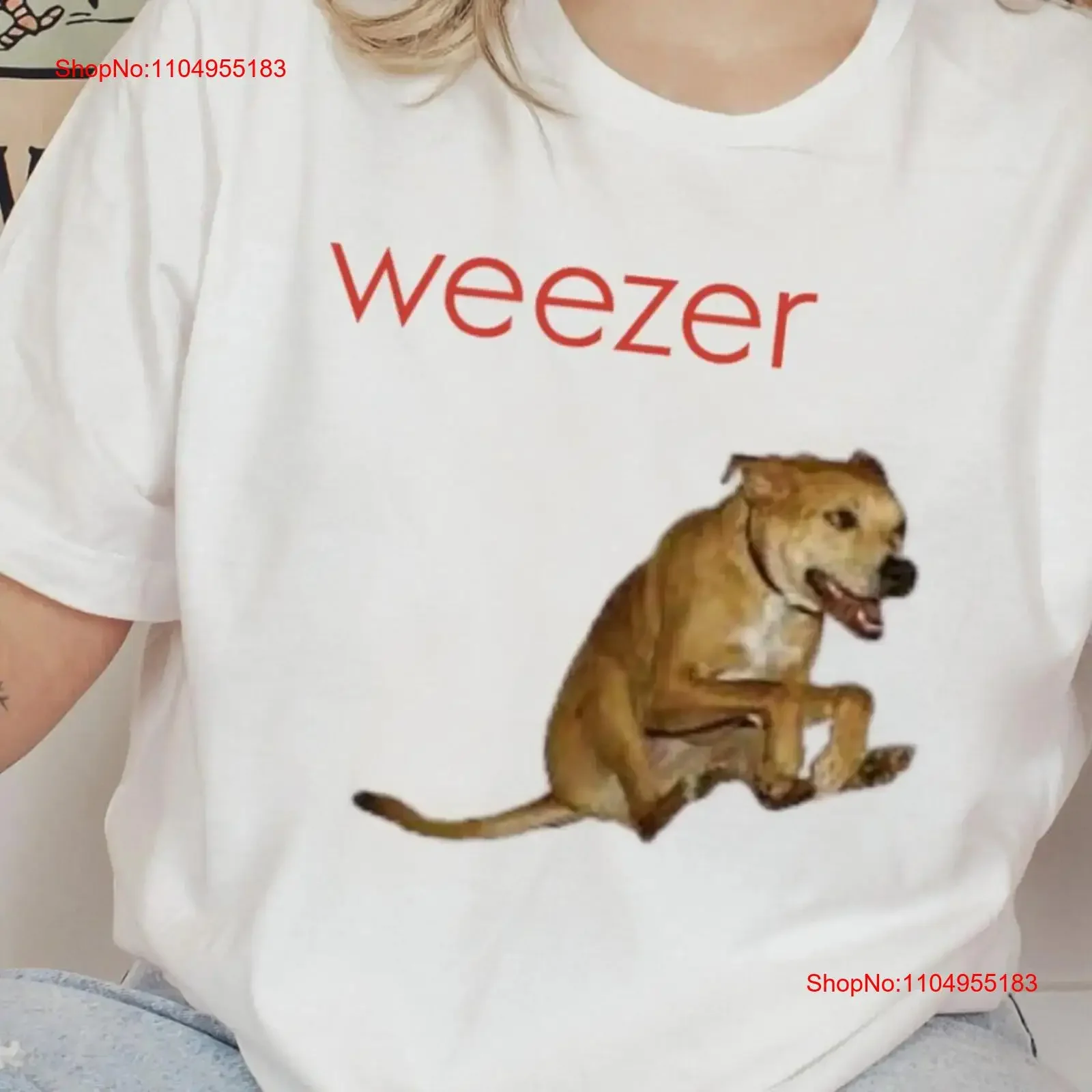 

Weezer Album Cover T Shirt vintage Washed Soft fashion Top For Everyday Wear graphic Unisex Versatile Casual Slightly