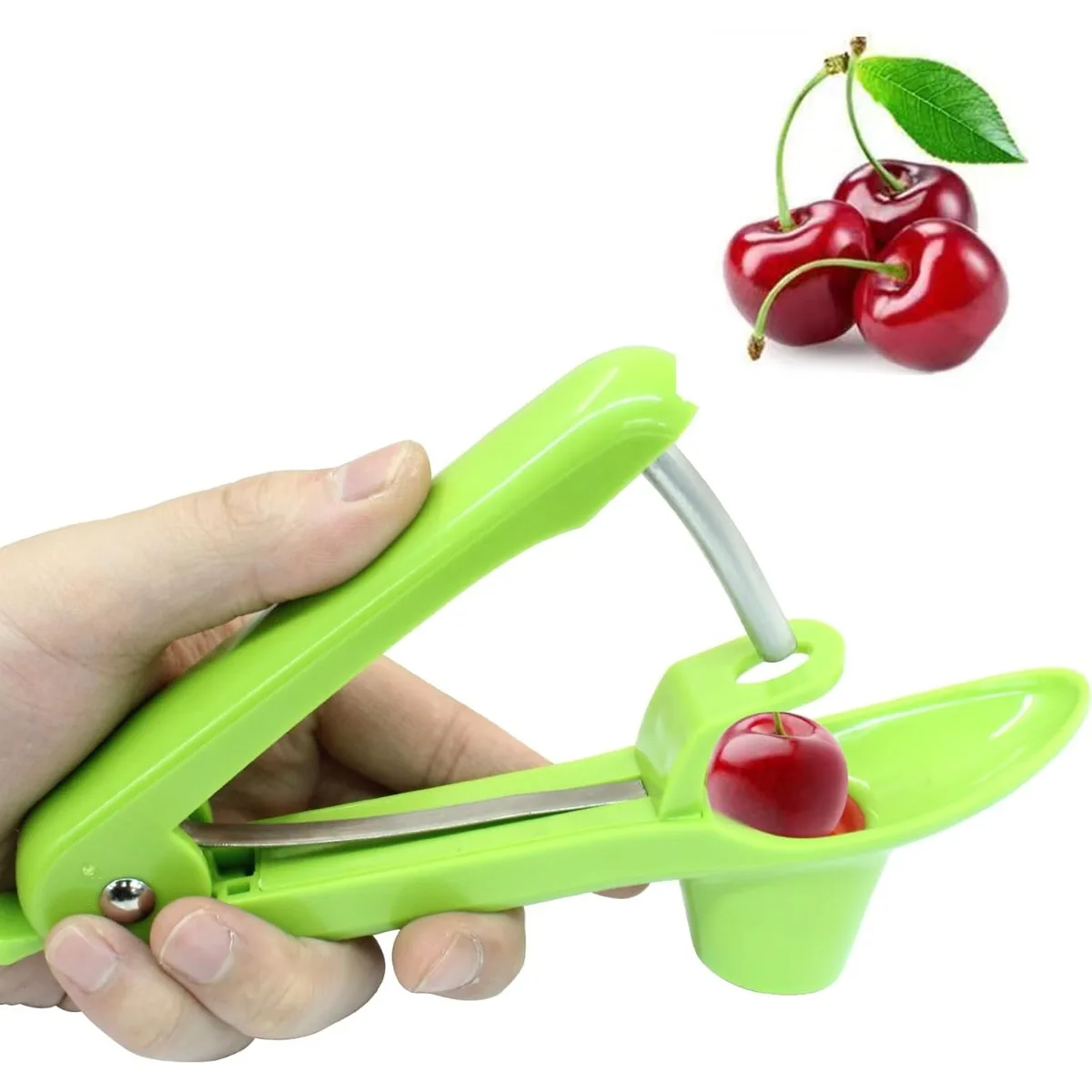 Herramienta multifunción para deshuesar cerezas y aceitunas con diseño de cerradura, eliminador eficiente de huesos de frutas para hacer mermelada de cereza fresca