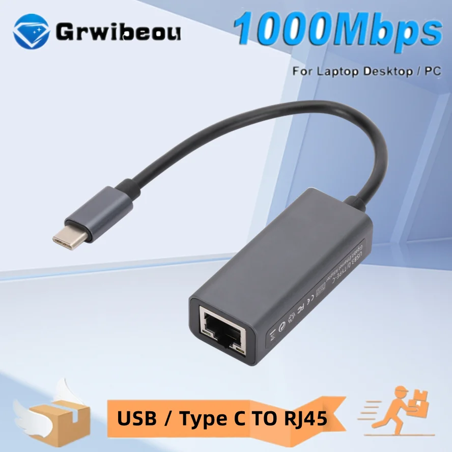 USB 3.0 Type C Ethernet Adapter Network Card USB Type-C To RJ45 1000Mbps Lan Internet Cable For MacBook PC Windows XP 7 8 10 LUX