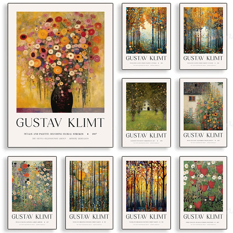 Gustav Klimt Botanical Elegance: How This Artwork Transforms Living Spaces with Timeless Floral Grandeur