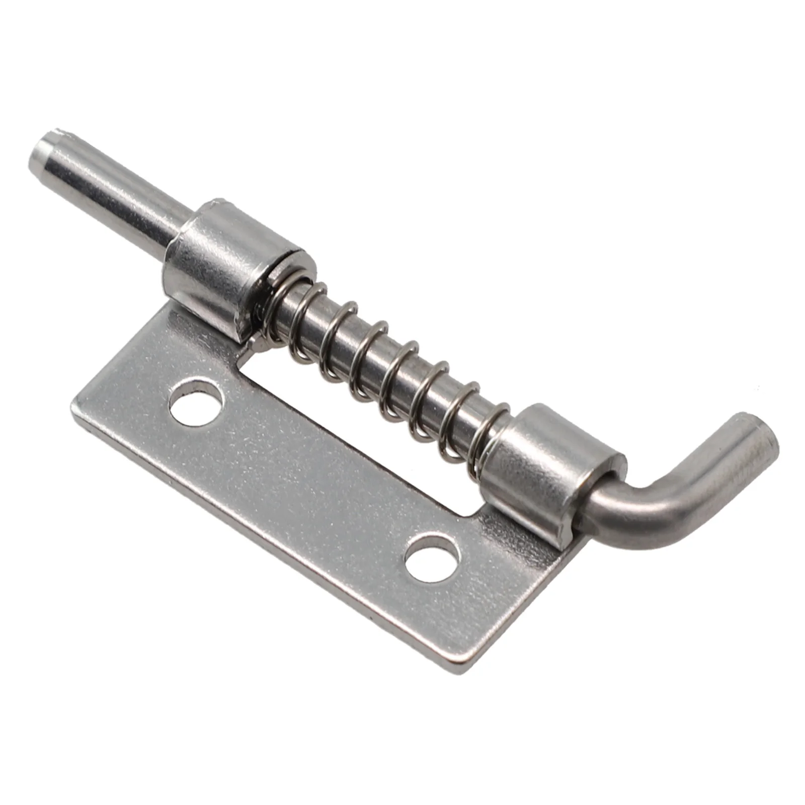 2* Spring Door Latch Sliding Lock Stainless Steel Door Bolt Latch Hasp Staple Gate Safety Lock Latch Silver Hardware