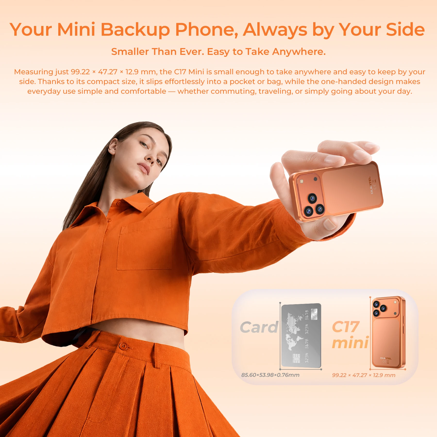 OUKITEL C17 Mini 4G Small Smartphone, 4.0