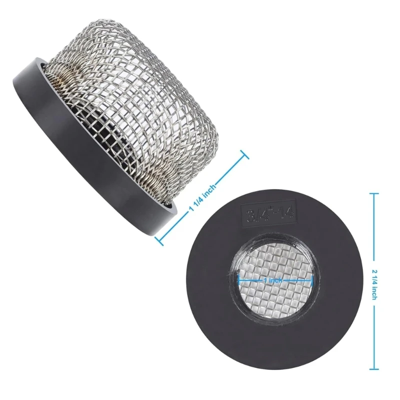 Stainless Steel Wire Mesh Screen Strainer Aerator Strainer for Aerator Pump Livewell Pump and Baitwell 3/4\'\'-14 Female D7YA