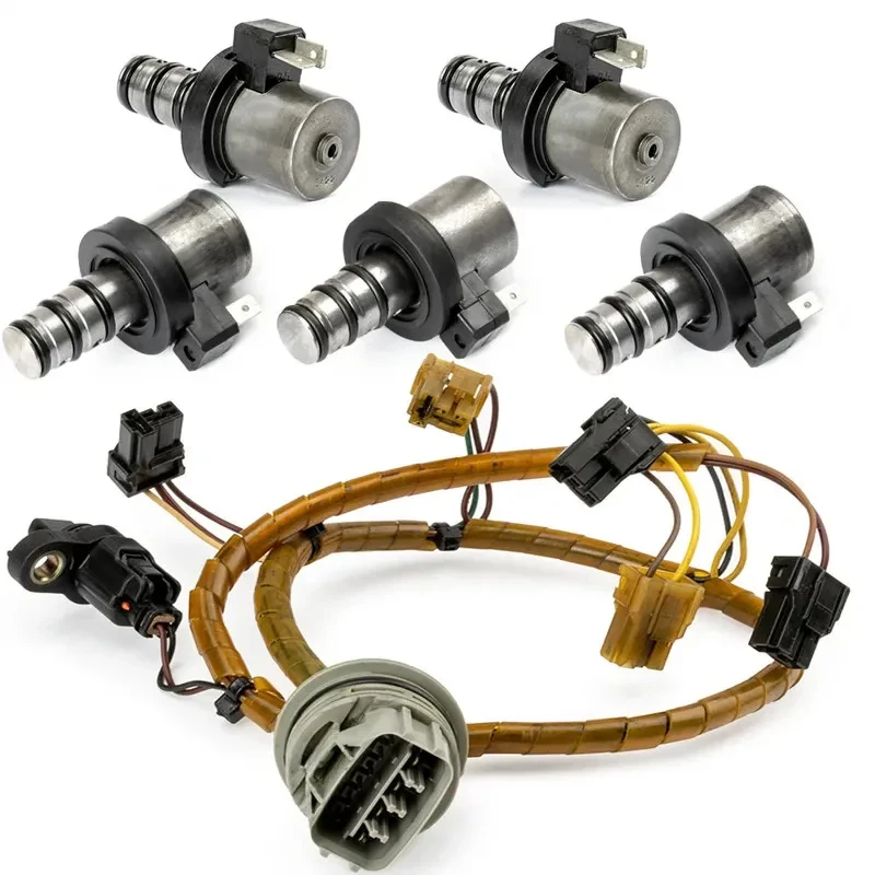 5PCS F4A41 F4A42 F4A51 F5A51 V4A51 R4A41 Transmission Shift Solenoid Kit w/Line Fit For Mitsubishi&Hyundai &Kia OE 46313-39051