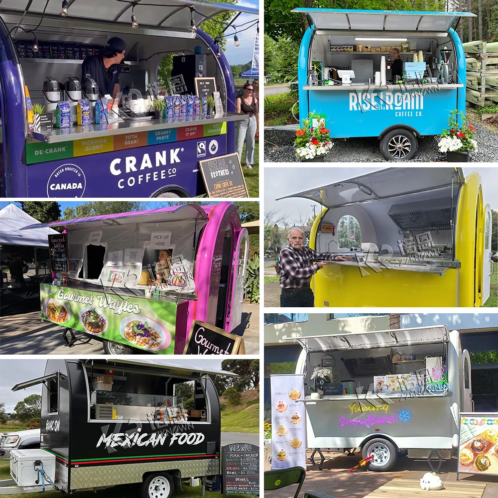 Europe Standard Food Truck Customized Outdoor Kitchen Pizza Breakfast Vending Van Street Fast Food Trailer