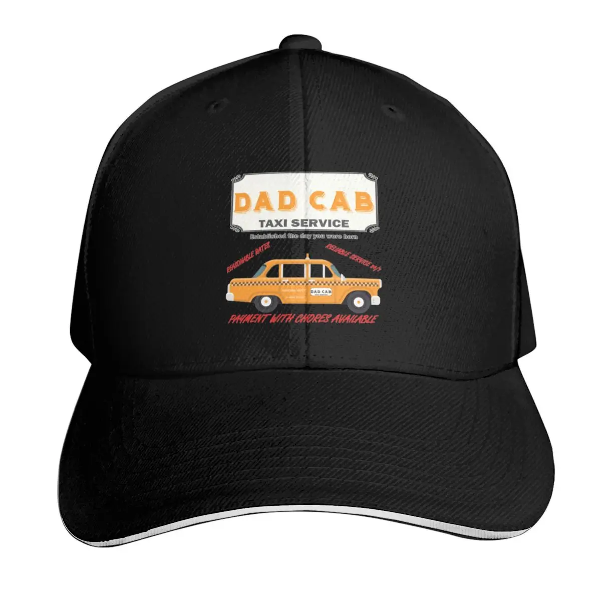 

Dad Cab Taxi Service Baseball Cap fishing hat birthday Snap Back Hat For Men Women's