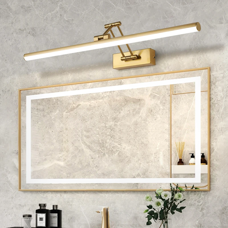 

Modern Mirror Front Wall Lamp For Bathroom LED Picture Frame Lights for Paintings Gallery Wall Sconce with Adjustable Swing Arm