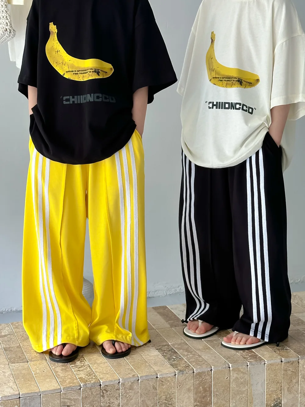 

2024 Summer New Children Sports Trousers Toddler Boys Solid Loose Wide Leg Pants Cotton Kids Girls Casual Straight Leg Pants