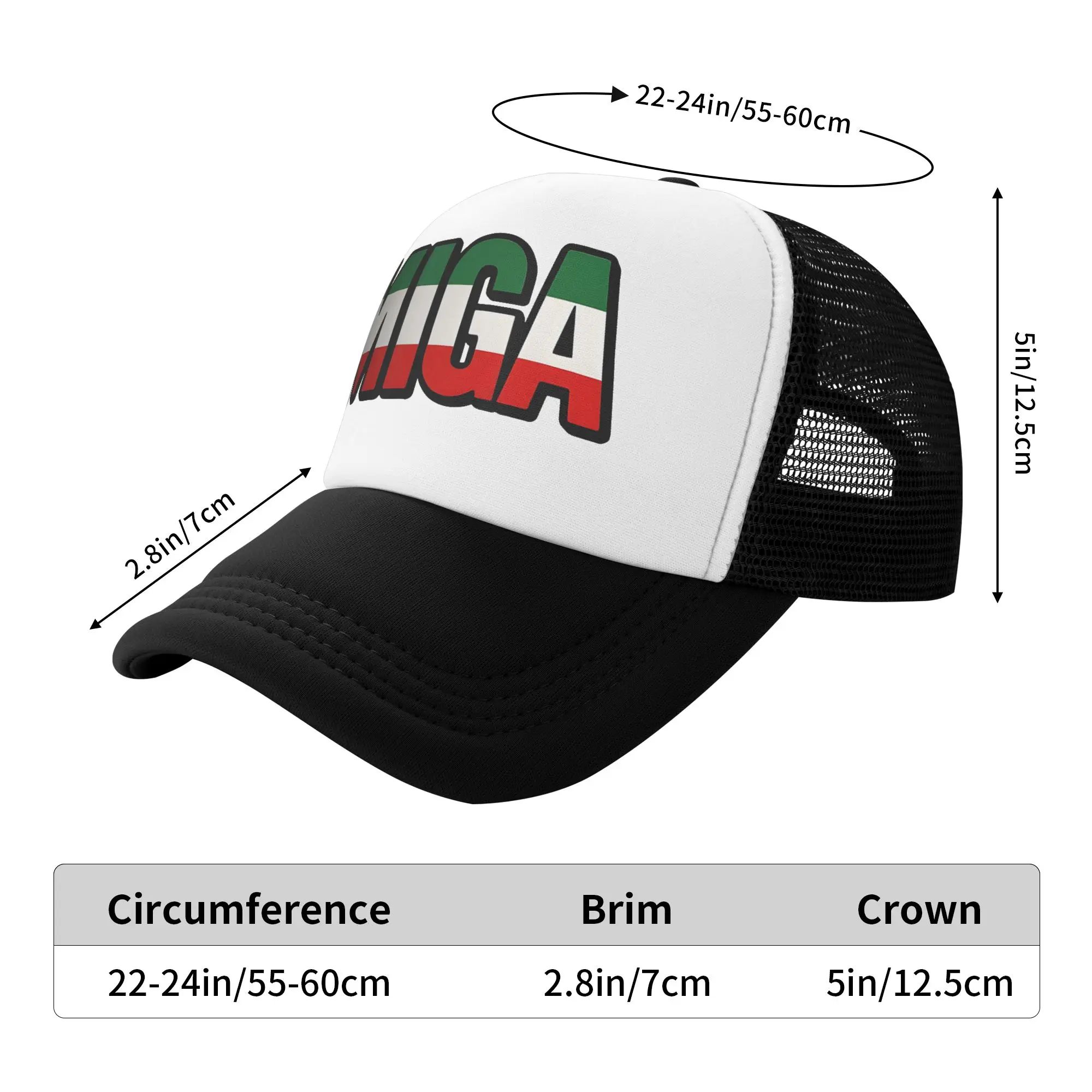 Iran Patriotic MIGA Flag Casual Baseball Cap  Outdoor Gym Trucker Hat Spring Sun Visor Unisex Men Fashion Snapback Cap