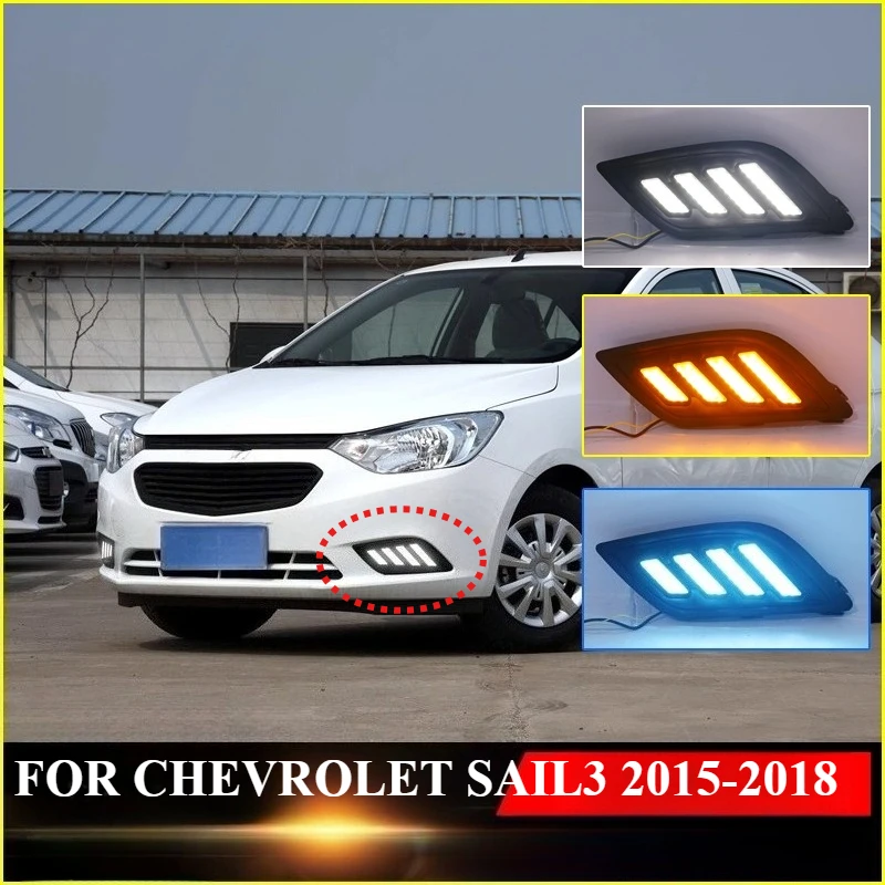 

FOR CHEVROLET SAIL3 2015-2018 2pcs Daytime Running Light Retrofit LED Daylight DRL Auto Accessories