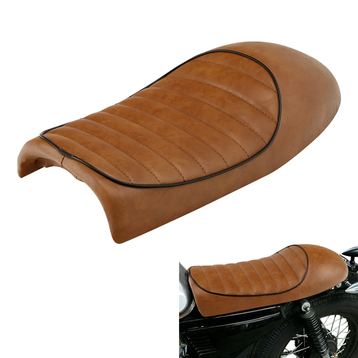 MOTO For Honda CB750 CG125 For Yamaha SR XJ Motorcycle Acsessories Brown Hump Vintage Retro Saddle Cafe Racer Seat