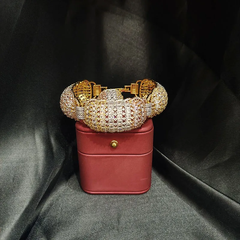 

100% Original Design Dazzdelic AAA Cubic Zirconia Luxury Full Zircon Bracelet with Ring Set For Women Dating And Party