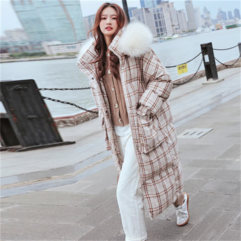 Shen Yidu 2022 Winter New Female Clothing Winter Fashion All-match Boutique Korean Version of the Warm Plaid Cotton Coat 7990 X5