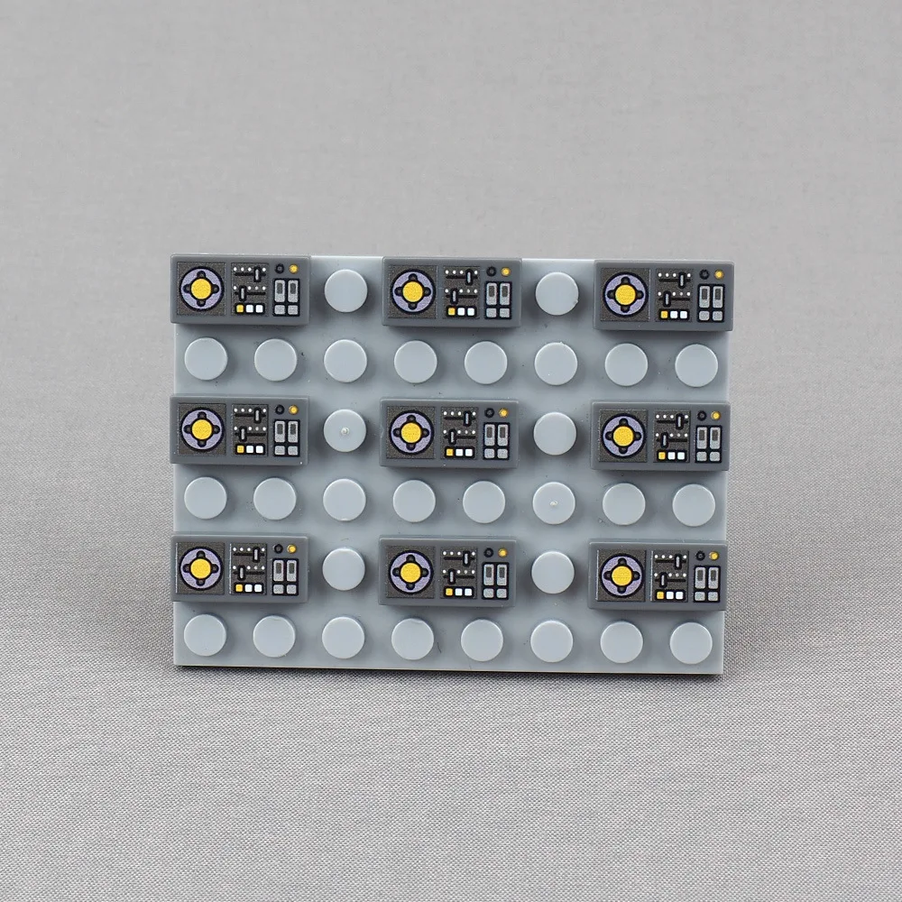 MOC 10 قطعة مطبوعة 3069 1x2 الطباعة المنزلق زر Mecha نمط اللبنات 3069pb0847 لوحة مجلس الطوب الجسيمات اللعب هدية