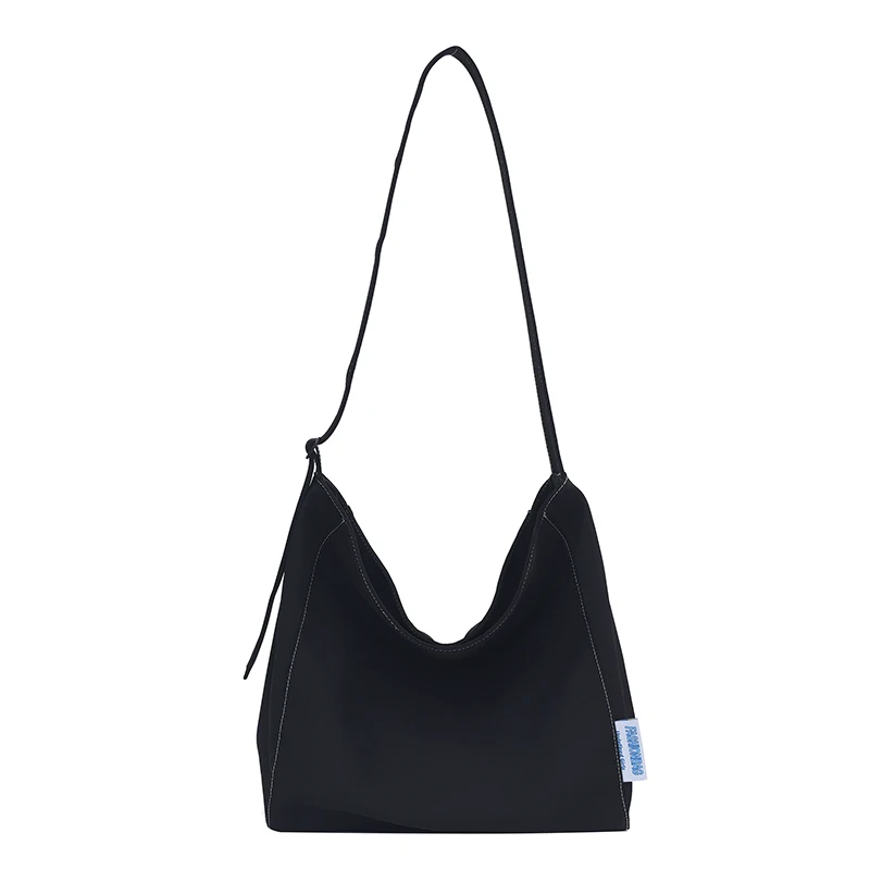 Bolsos de hombro informales con hilo de coser para mujer, bandolera Lisa de gran capacidad, bolsillo Interior con cremallera de alta calidad, 2024