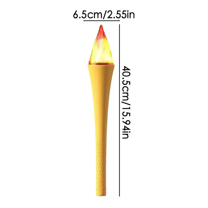 Glowing Torch Handheld Luminous Wand Toy Decorative Party Torch Sports Torch With USB Charging Realistic Feel For School