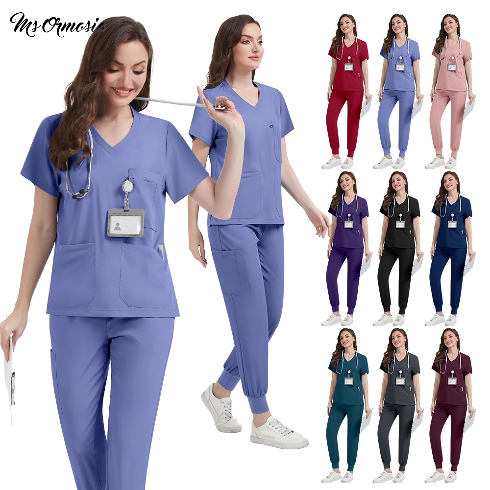 conjunto-de-scrubs-femininos-uniformes-medicos-e-cirurgicos-para-enfermeiras-veterinarias-clinicas-odontologicas-spas-de-beleza-laboratorios-e-pet-shops