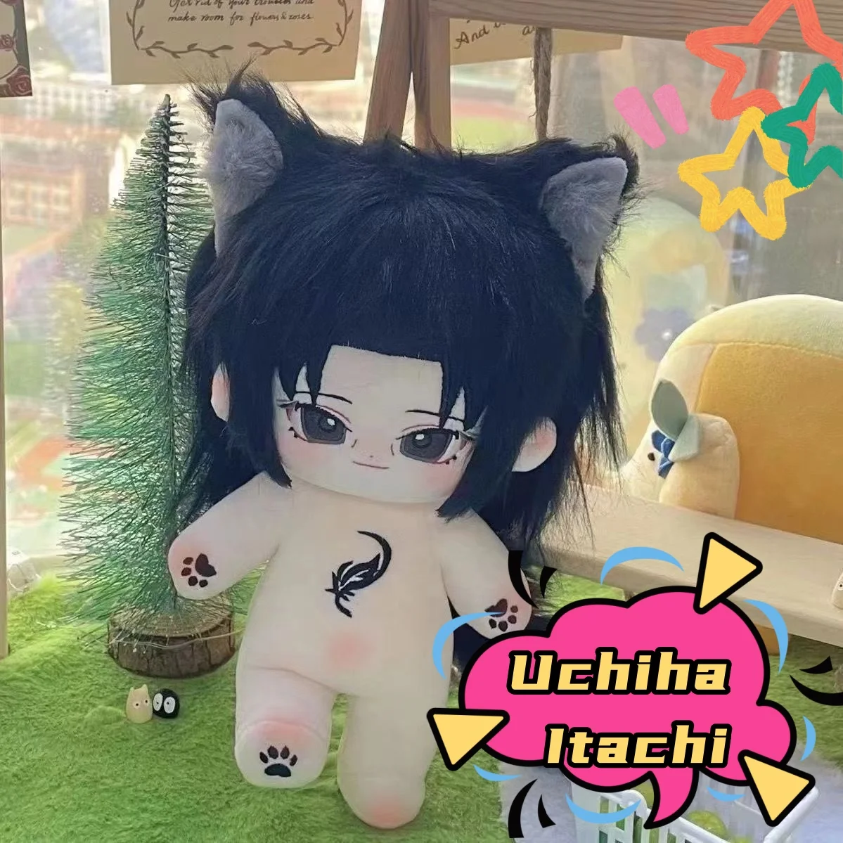 

20cm Anime Role Uchiha Itachi Handsome Cosplay Plush Stuffed Doll Body Cartoon Dress Up Clothing Plushies Toys Gift