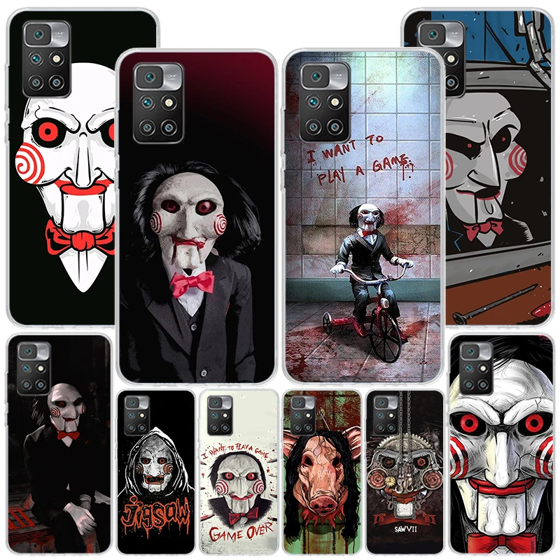 The Jigsaw Killer Horror Phone Case For Xiaomi Redmi 12 12C 10 10C 10A 9 9A 9C 9T 8 8A 7 7A 6 Pro 6A K70 K60 K40 K20 S2 Print Co