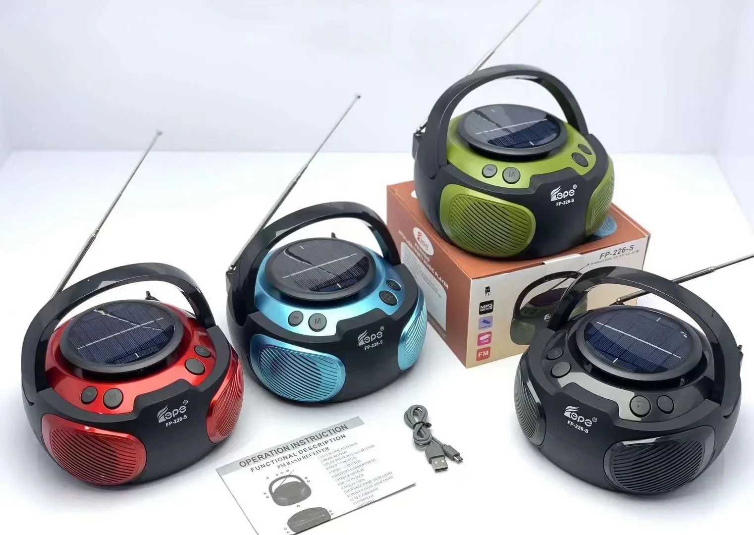 FP-226-S Chine Exportation En Gros Fepe Multibande Son Fort Radio Rétro Am Fm Sw Déterminer Radio À Ondes Courtes Usb Radio