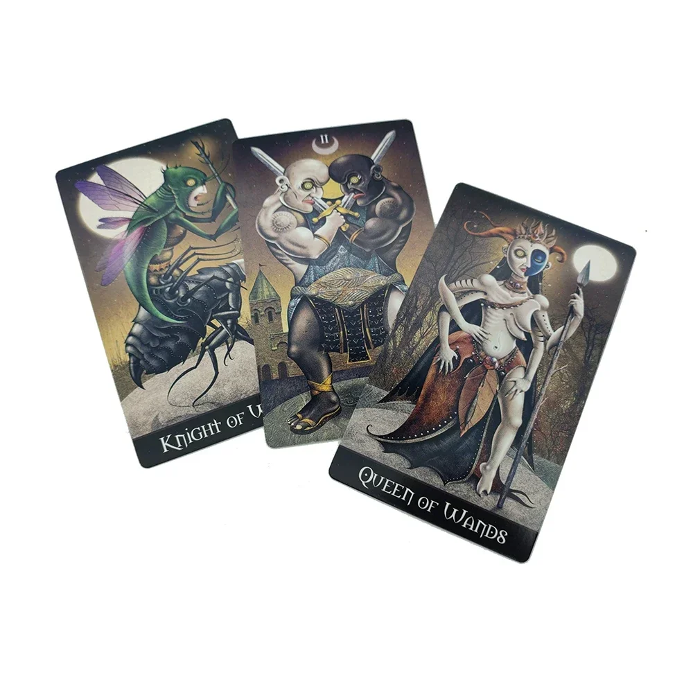 Nowe, duże, wytrzymałe karty tarota Deviant Moon Divination dla początkujących