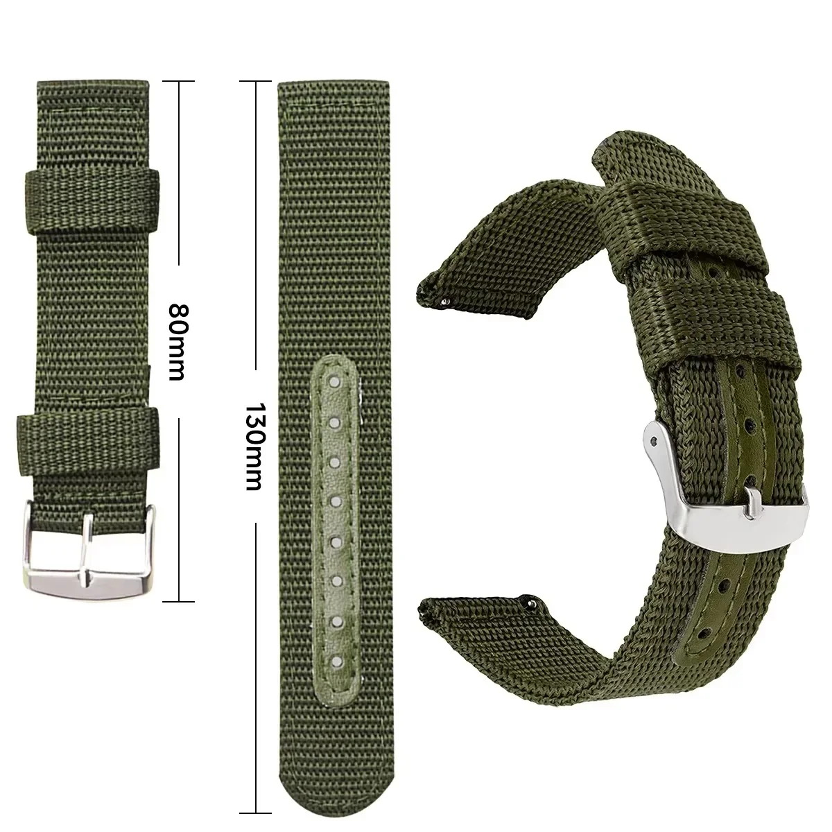 High Quality Nylon Canvas Watch Band Woven Soft Belt Universal Bracelet for Men Women Sport Wrist Band 18mm 20mm 22mm 24mm