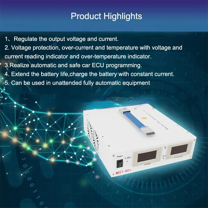 Robuster MST-80+ Auto Auto ECU Programmierung Codierung Spannungsstabilisator MST 80+ Auto Codierung Ladegerät Spannungsregler 220V/110V