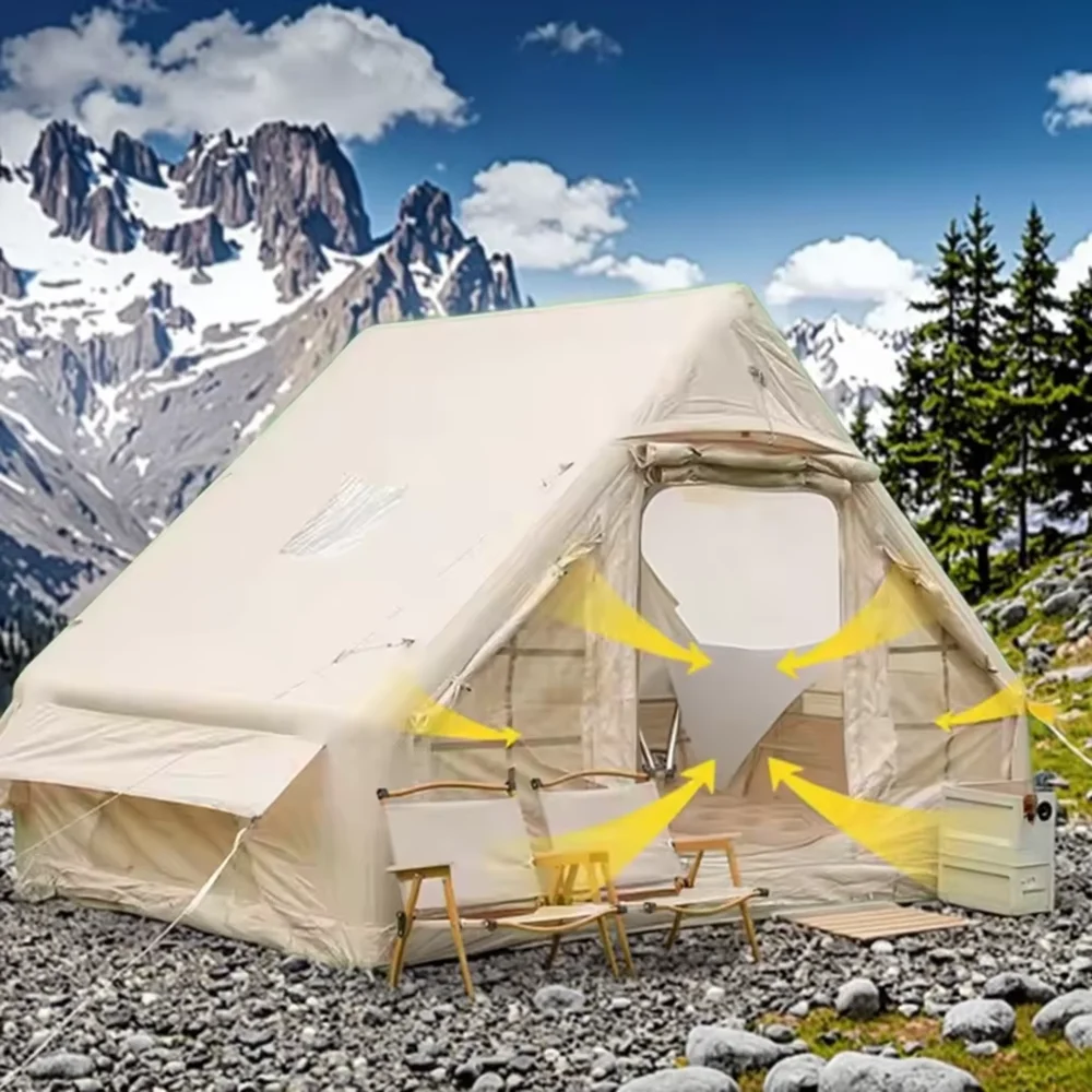 

Hot sale!Blowup Tent Oxford Cloth Glamping 4 Season Factory Inflatable Cabin Wall Tents for Camping
