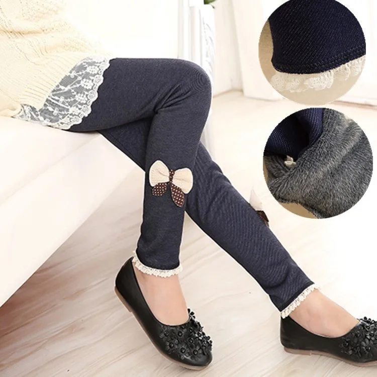 Lace Bow Velvet Leg… - image