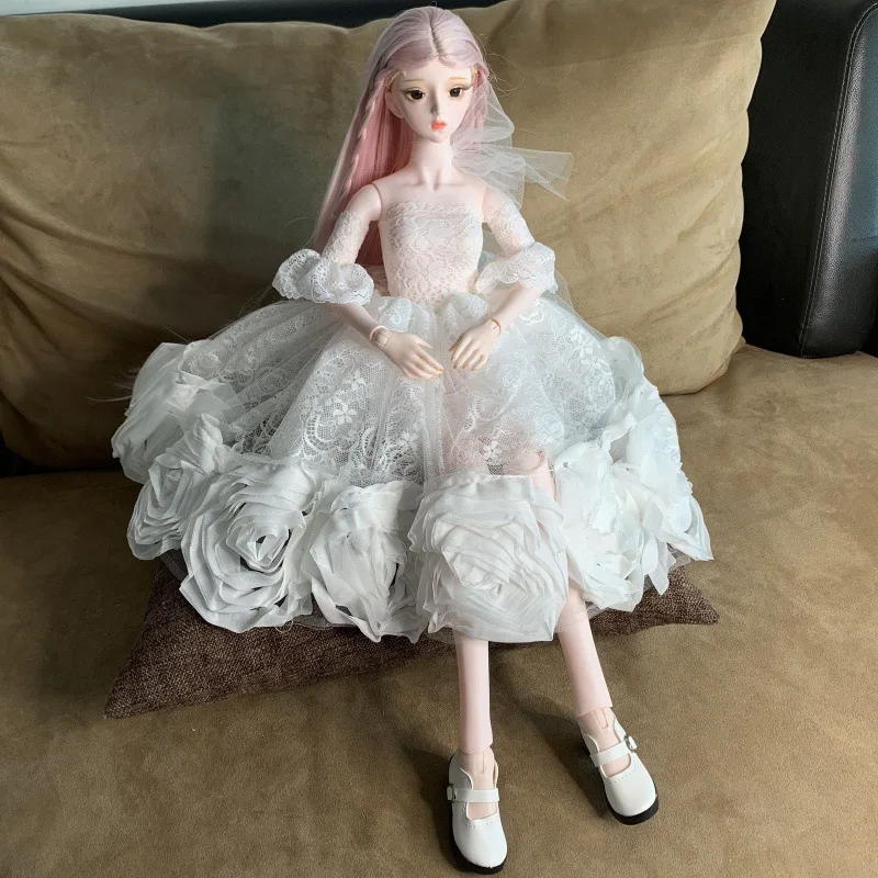 60cm boneca roupas de substituição 1/3 bjd boneca moda vestido de casamento terno crianças meninas brinquedo presente aniversário ou natal presentes
