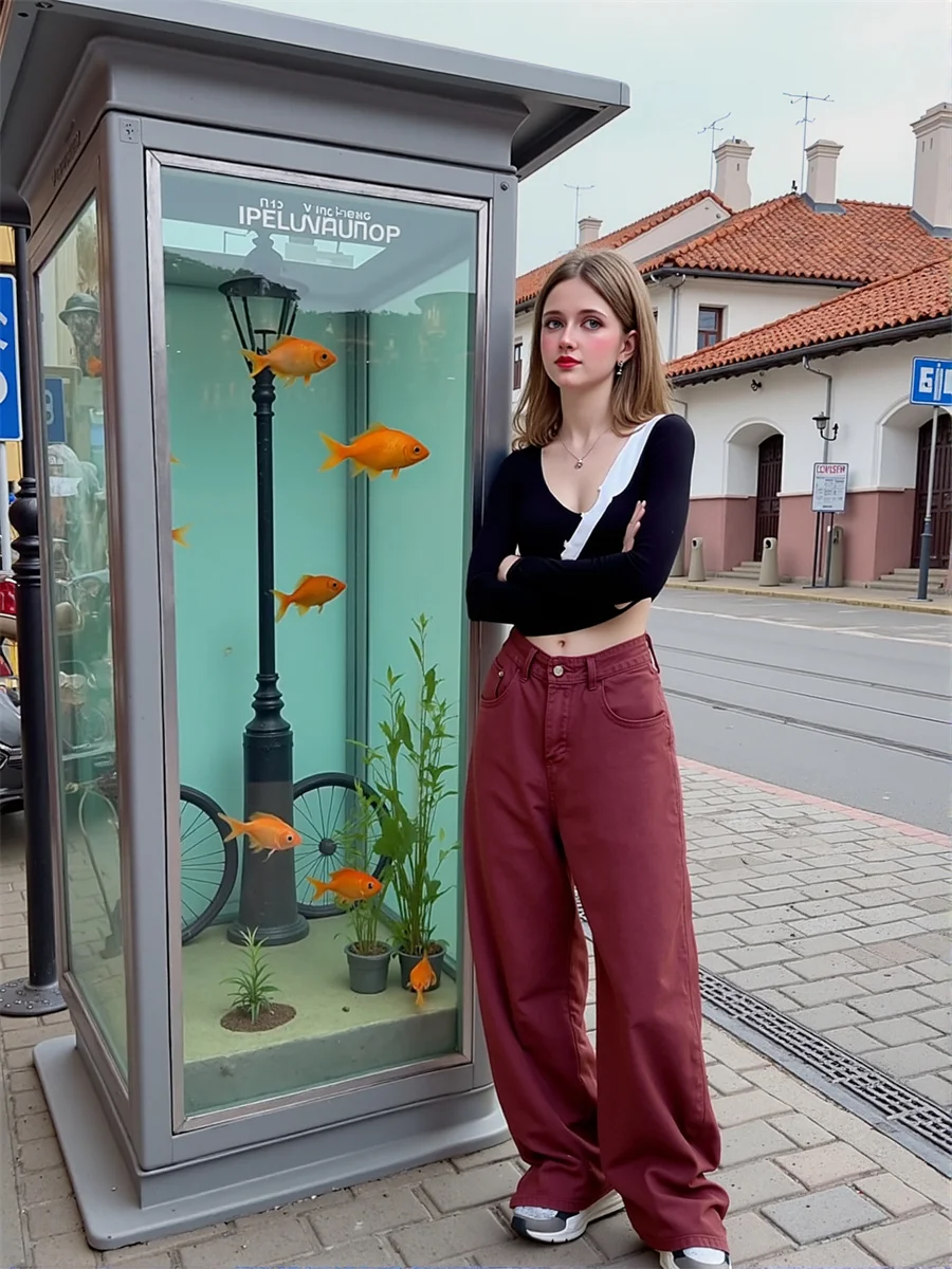 

Пол Широкие Ноги Красные Джинсы С Высокой Талией Ткань Для Женщин Джинсовые Брюки Летние Женские Ультратонкие Конические Отдых Курорт Young Airy Urban