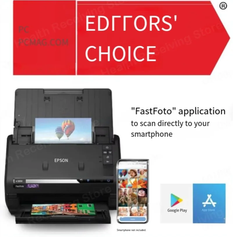 Epson FastFoto FF-680W Wireless High-Speed Photo and Document Scanning System, Black