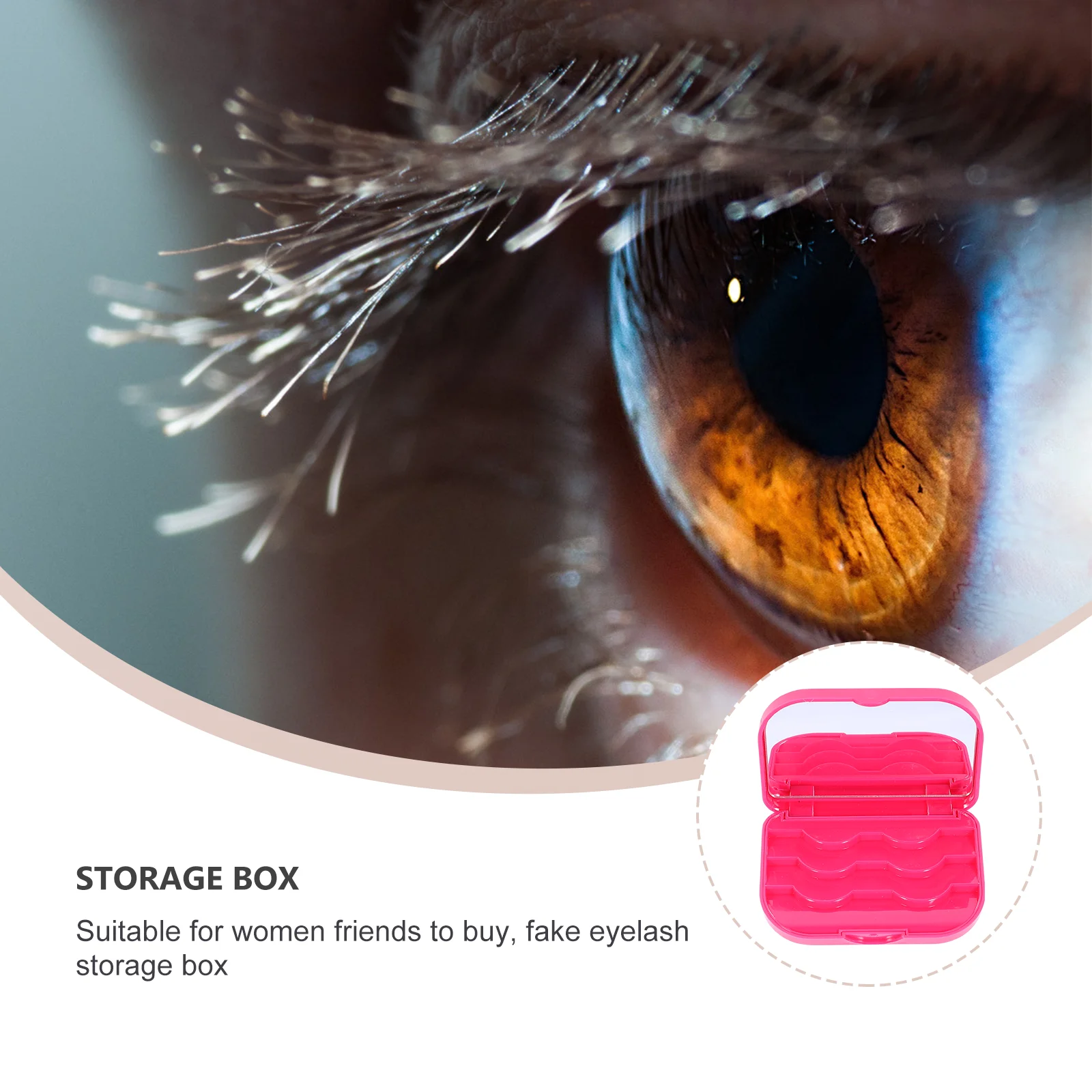 

False Eyelash Storage Box Fake Eyelashes Case Container Packaging Applicator Organizer Holder Travel