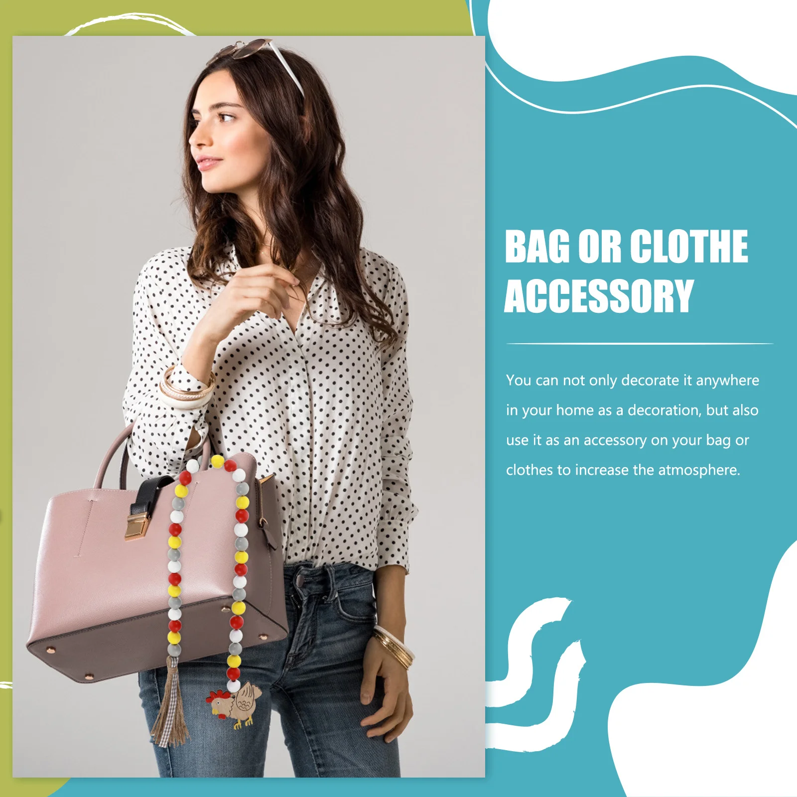 

1Pcs Festival Decoration Beaded String Easter Style Pendant for Home Garden Party Decor Exquisite Craft Colorful Tassels