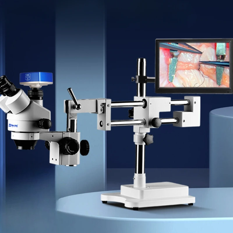 Stereoscopic microscope for surgical practice, vascular anastomosis, hand ophthalmology, neurosurgery, internal medicine