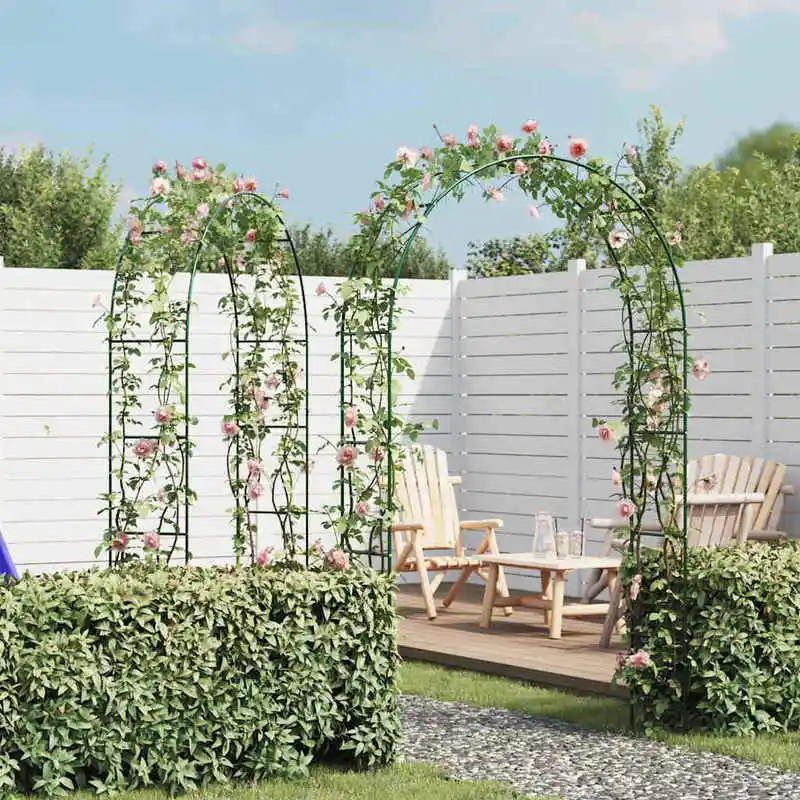 Gartenbogen 2er-Set für Kletterpflanzen, 2er-Pack Gartenbogen für Kletterpflanzen, Robustes Metallspalier für Weinreben, Rosen, Efeu, Gartenpflanzenstütze für die Gartendekoration