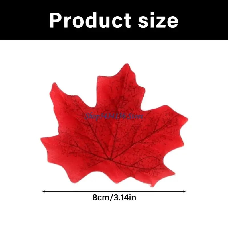 H7ED 50 Realistic Fall Maple Leaf Ornament Crafting and Interior Designs Set